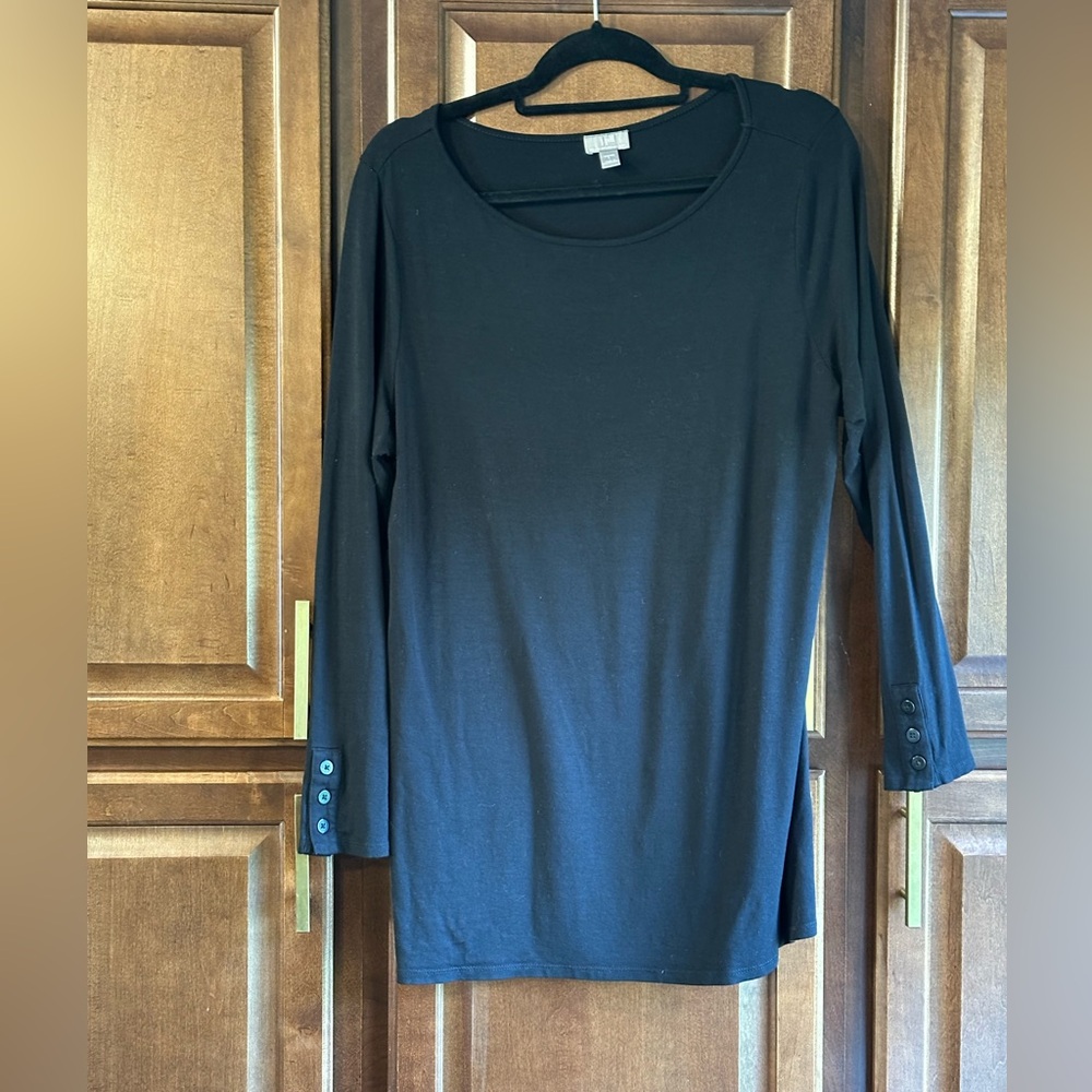 J. Jill Classic Black Long Sleeve Top